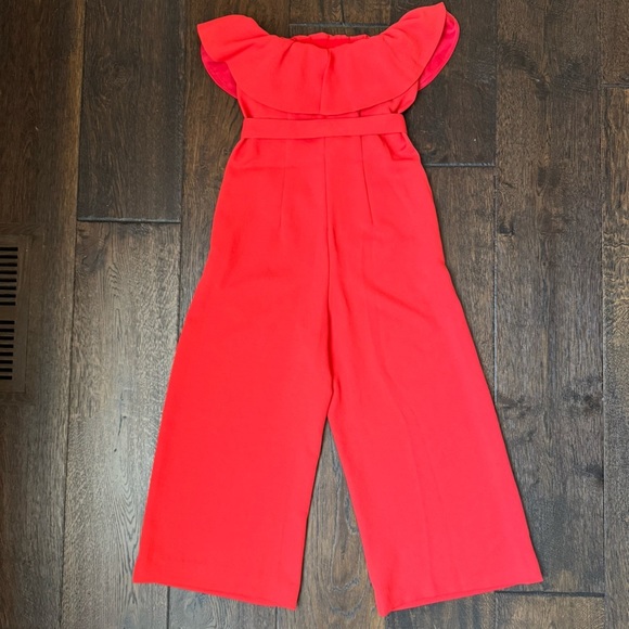 Babaton Red Ruffle Jumpsuit - Picture 3 of 8